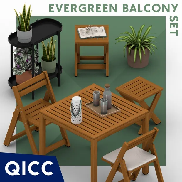 Evergreen Balcony Set